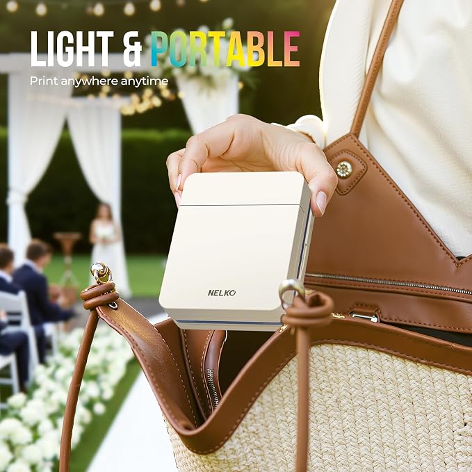 Nelko PP01 Instant Smartphone Photo Printer, Portable Mini Color Wireless