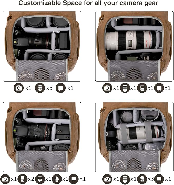BAGSMART Camera Backpack, DSLR Camera Bag Backpacks