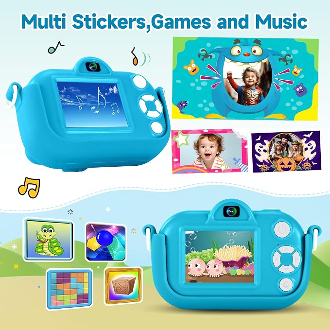 Kids Camera Toddler Toys for Boys Aged 3-9, 1080P Toddler Camera Christmas