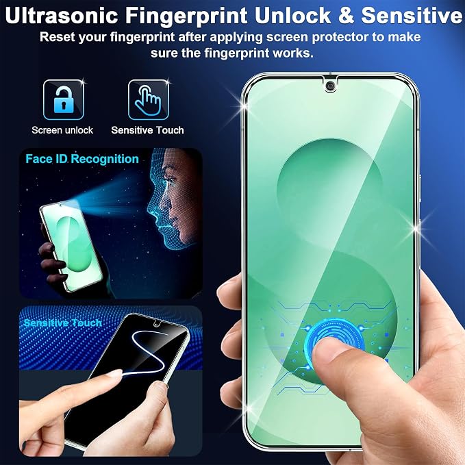 firtstnow 3 Pack for Samsung Galaxy S25 Plus Screen Protector Tempered Glass +
