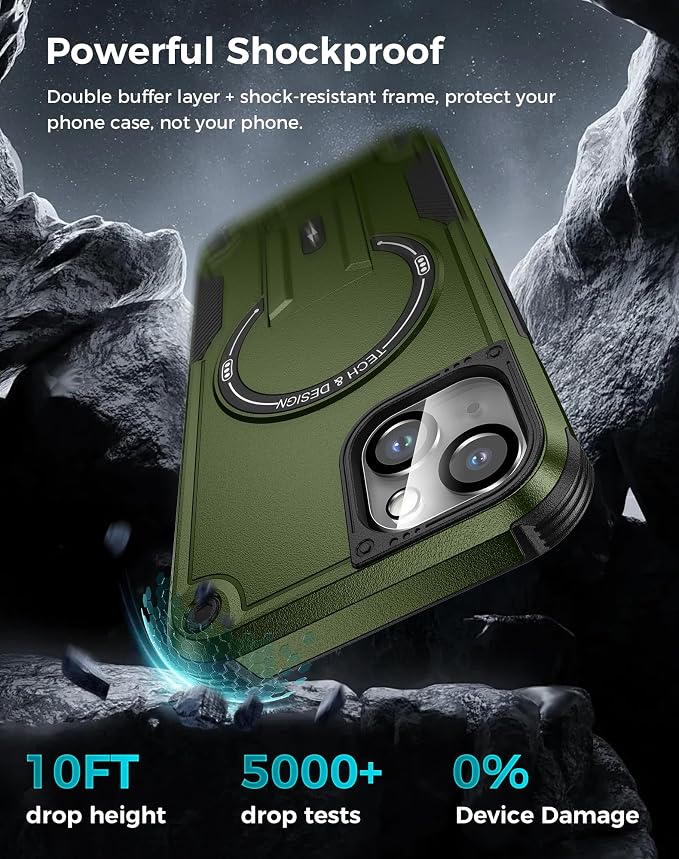 Goton for iPhone 14 Case with Privacy Tempered Glass Screen Protector & Camera