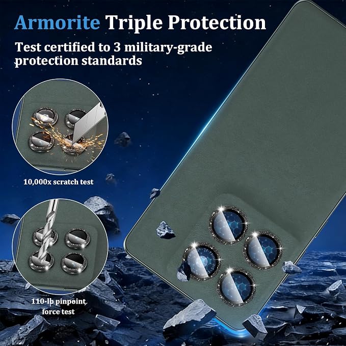 Compatible with Motorola Moto Edge 2025 Camera Lens Protector, Individual Bling