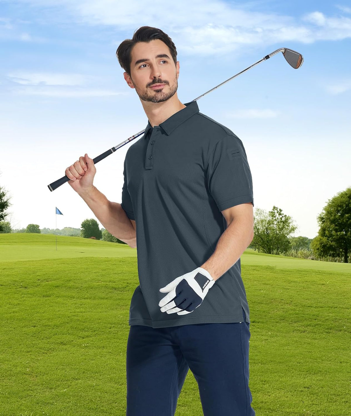 ZITY Men's Polo Shirts - 3 Pack Short Sleeve Golf Shirts with Moisture-Wicking Fabric