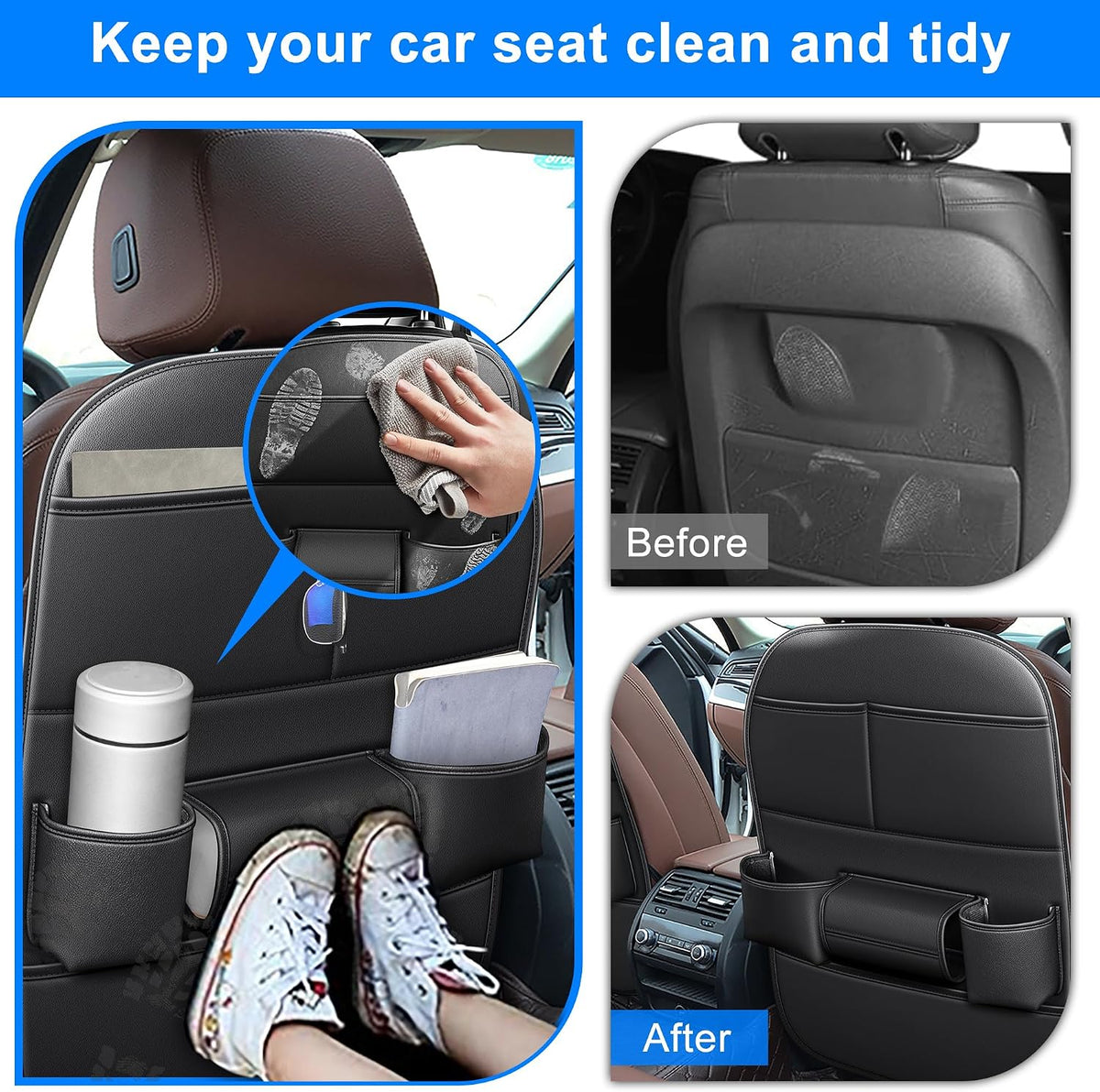 Car Kick Mats Back Seat Protector for Jeep Grand Cherokee 2 Pack