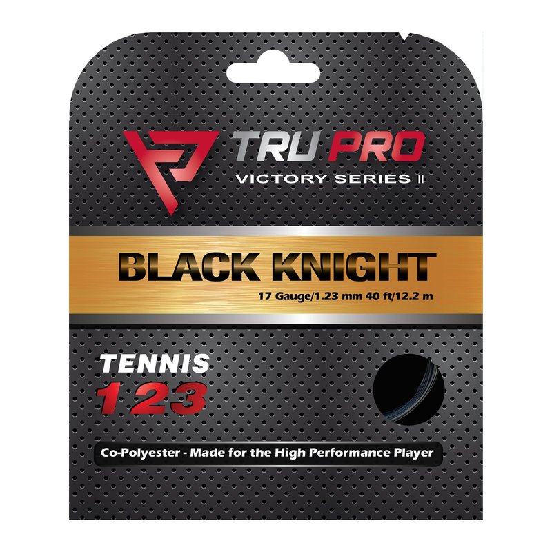TRU PRO Black Knight - Tennis String Set (Poly): for the Tournament Player (17g (1.23 mm), 12.2 m, Black)