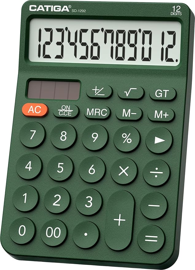 CATIGA 12 Digit Desktop Calculator Basic Desk Calculator