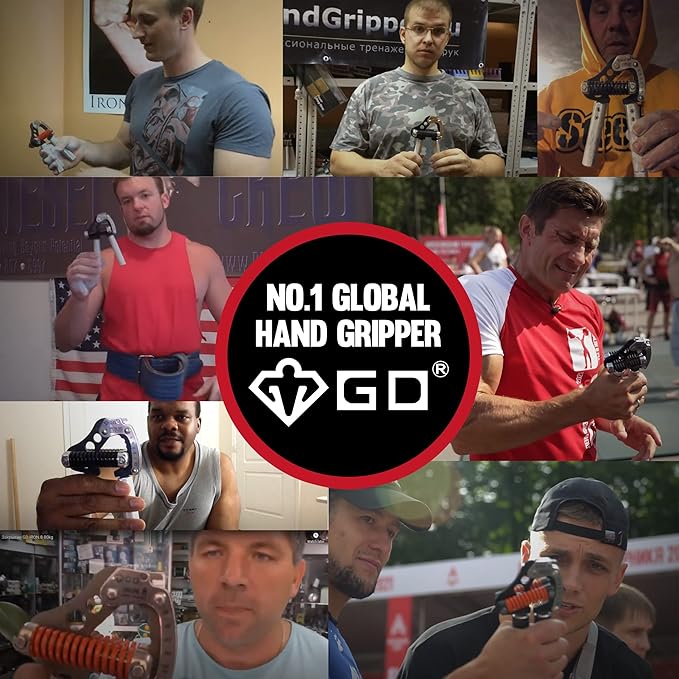 GD IRON GRIP Grip Strength Trainer Adjustable Hand Gripper Strengthener Hand Grip Exerciser Wrist Strengtheners Silent & Durable – Forearm, Finger & Hand Strength Training for Athletes, Climbers & Rehabilitation