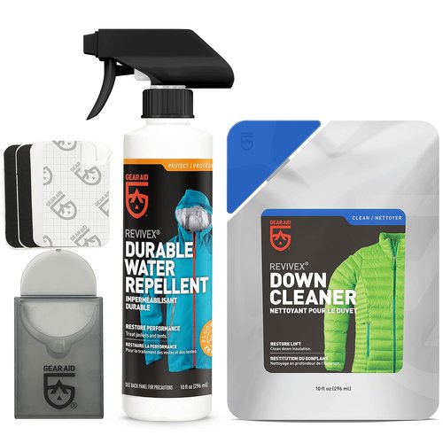 GEAR AID Revivex Down Care Kit - Restore Loft & Water Repellency for Jackets, Vests, & Sleeping Bags