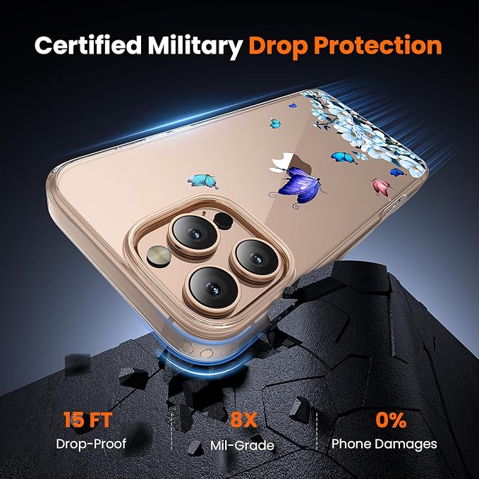 toushion 3 in 1 for iPhone 16 Pro Case Clear, Screen Protector *1 & Camera Lens
