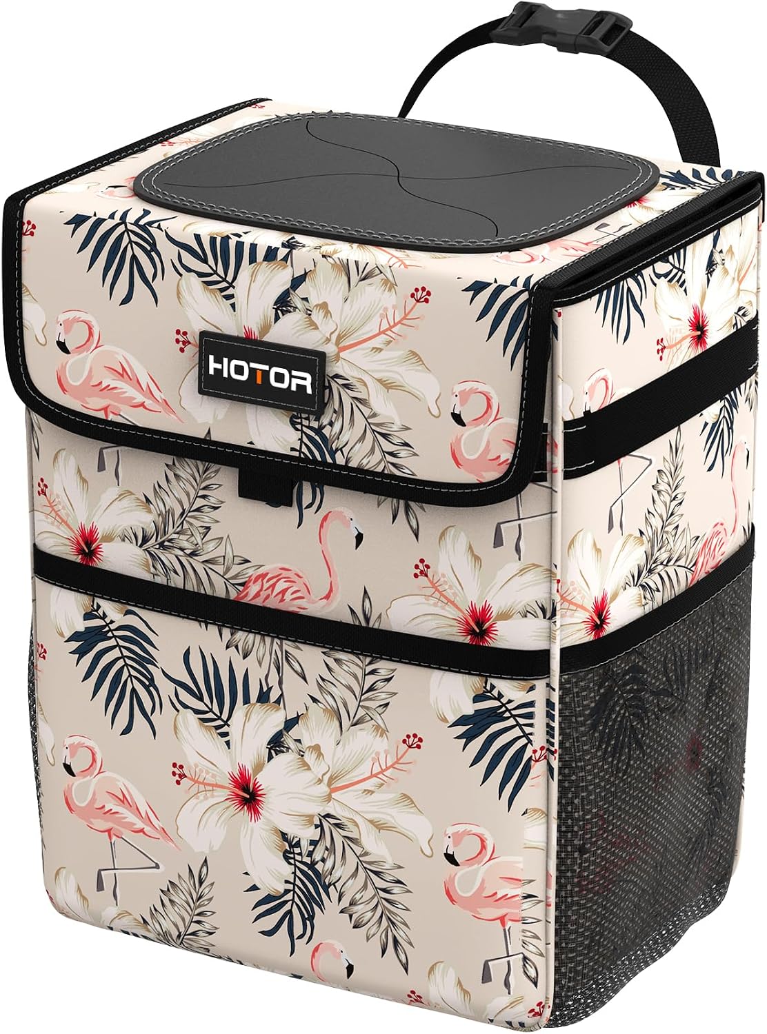 HOTOR Car Trash Can - Leak-Proof Car Organizer and Storage Bag for The Back/Front/Console of Any Cars,Sedans, SUVs & Trucks Easy-to-Install Car Accessory Interior, Cow Print
