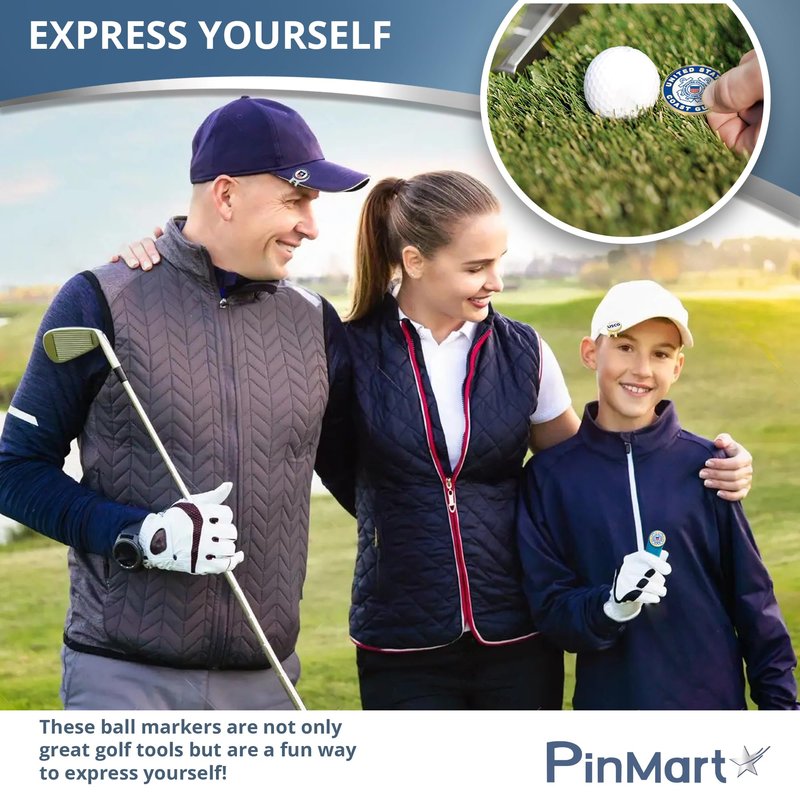 PinMart's Officially Licensed Navy Golf Essentials Gift Set, Divot Tool, Hat Clip, Magnetic Ball Markers, Large Golf Ball Marker with Presentation Box - Gifts and Accessories