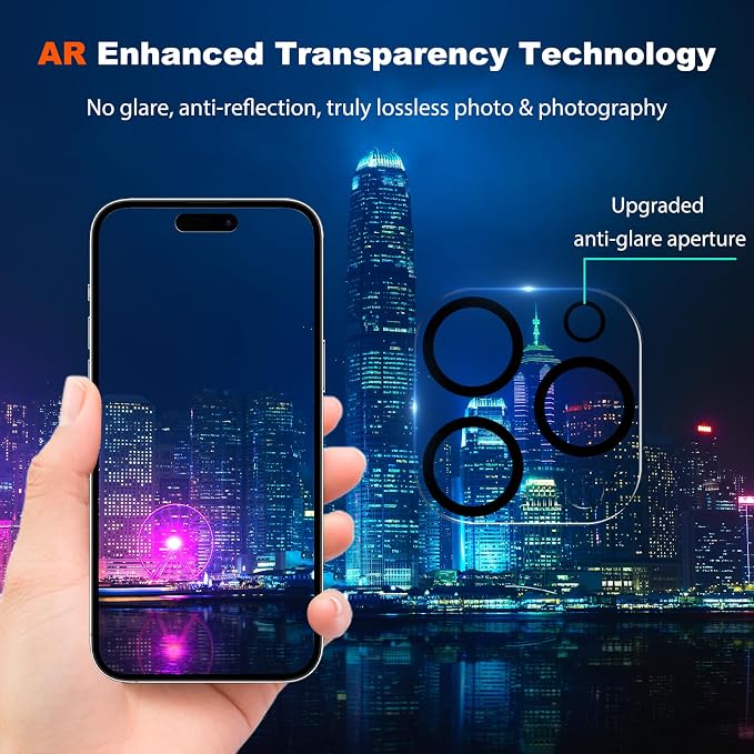 WHPXJY for Camera Lens Protector for iPhone 15 Pro /15 Pro Max Ultra HD