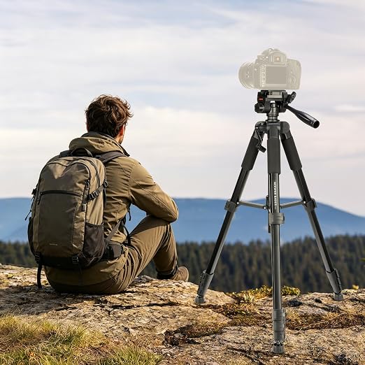 NEEWER Basics Camera Tripod, Professional Aluminum Lightweight Portable Travel