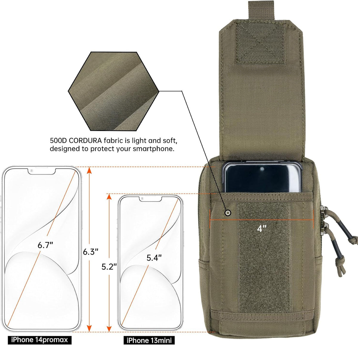 EXCELLENT ELITE SPANKER Tactical EDC Pouch Molle Utility Pouch Phone Pouch