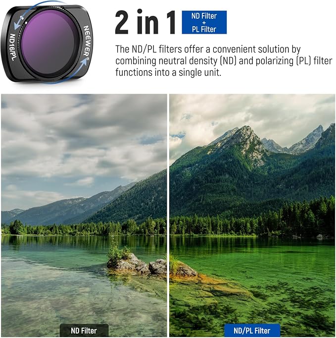 NEEWER ND/PL Filter Set & 0.75X Wide Angle Lens Compatible