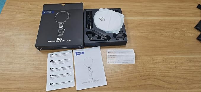 NEEWER Entry Level Version LED Selfie Ring Light, 4.8W Bi Color Edge Lit Clip