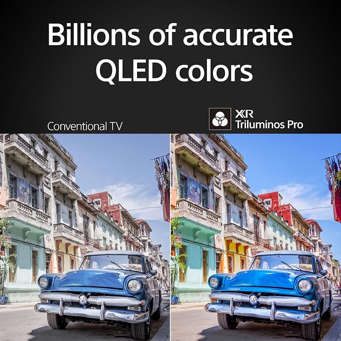Sony 75 Inch BRAVIA 7 Mini LED QLED 4K HDR Smart Google TV (K-75XR70) | XR Processor with AI Technology, Dolby Vision/Atmos, PS5 Features, XR Backlight Master Drive, 4K movie credits included