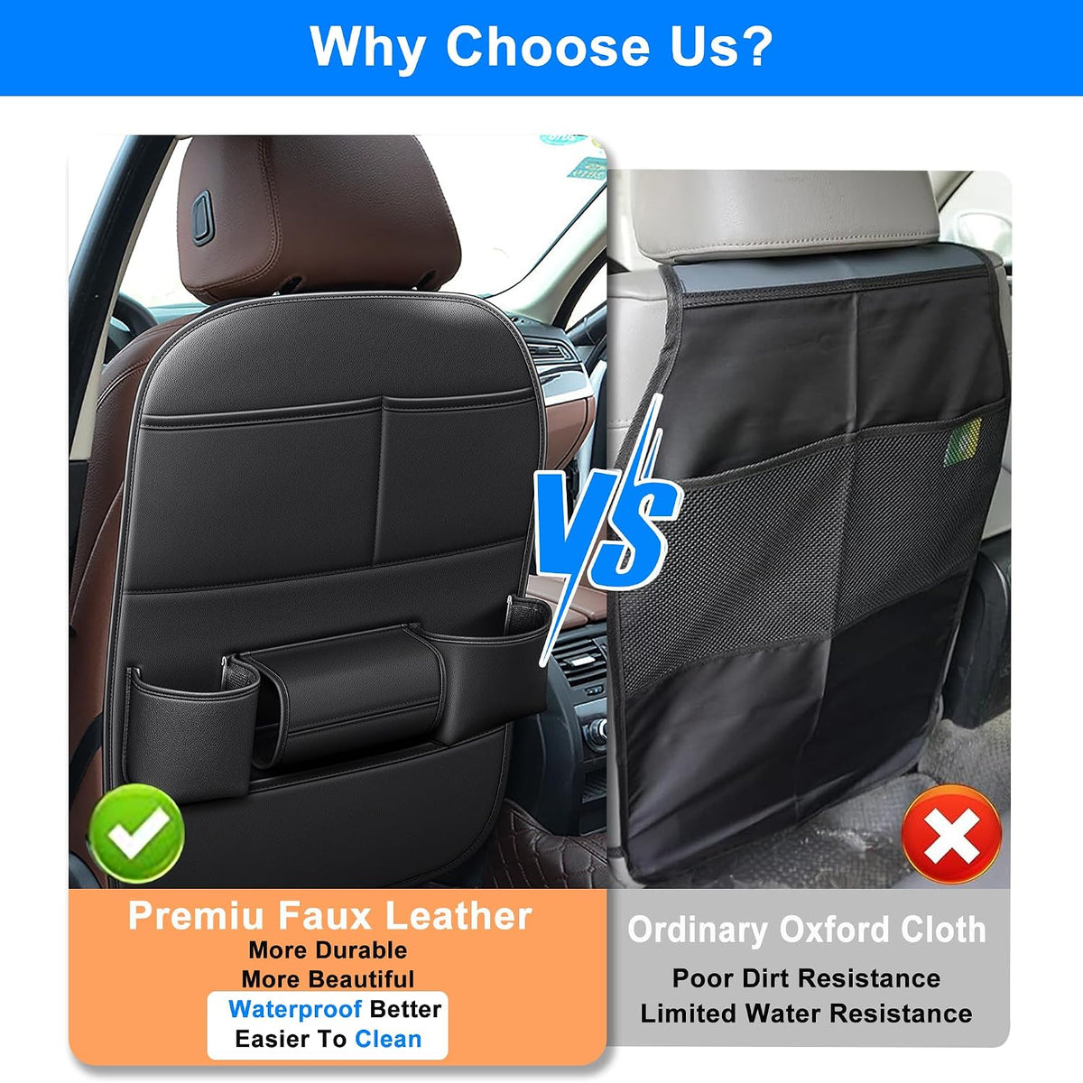 Car Kick Mats Back Seat Protector for Ford Explorer 2 Pack