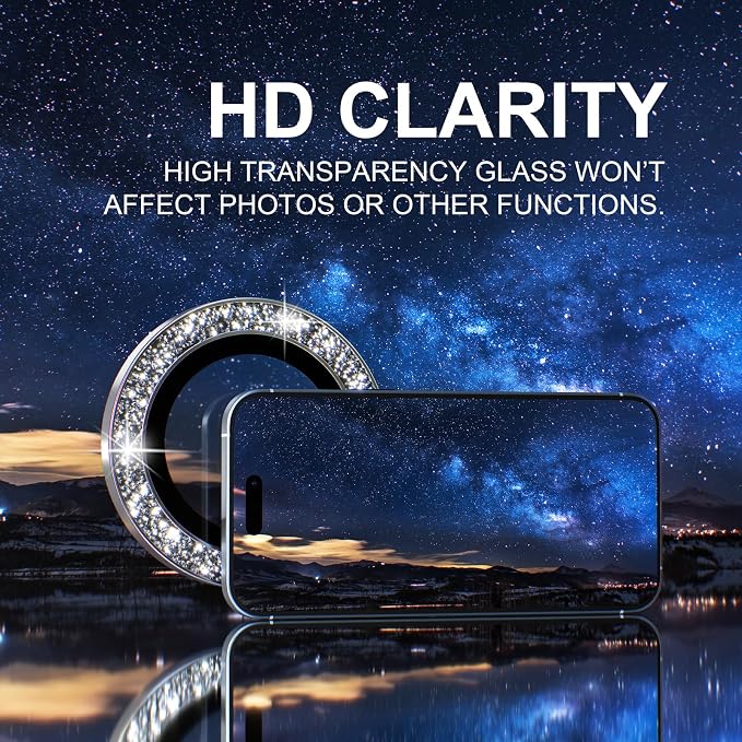Choiche Compatible for iPhone 15 /iPhone 15 Plus Camera Lens Protector Bling