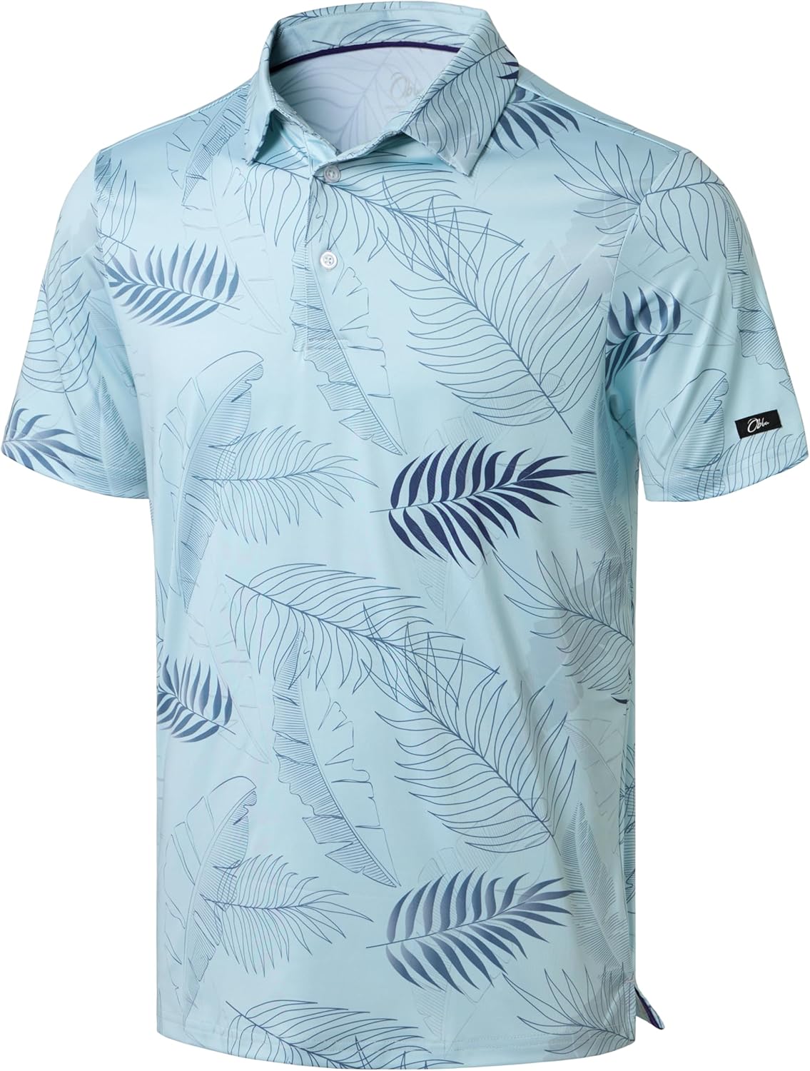 Obla Men's Golf Polo Shirt - Short Sleeve Dry Fit Moisture-Wicking Casual Print | Comfortable Fit