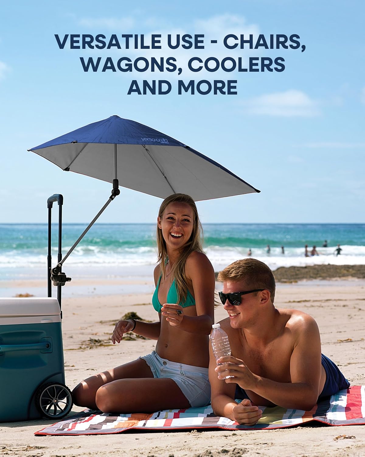 Sport-Brella Versa-Brella Adjustable SPF 50+ Umbrella - Universal Clamp for Easy Attachment