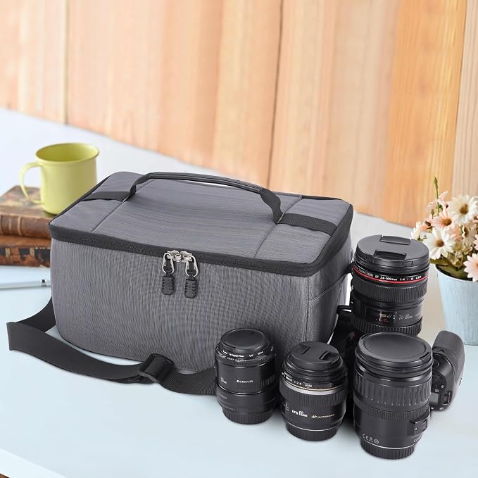 Koolertron Dslr Camera Insert Bag Purse Universal Liner Lens Pouch Partition