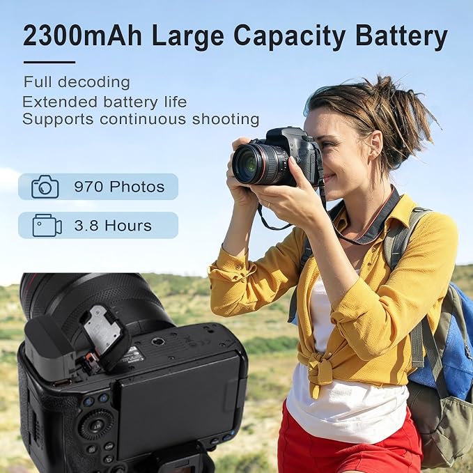JYJZPB LP-E6P Battery, Upgraded 2300mAh Battery