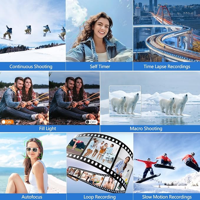 Digital Camera for Photography, 4K Vlogging Camera for YouTube 3" 180° Flip