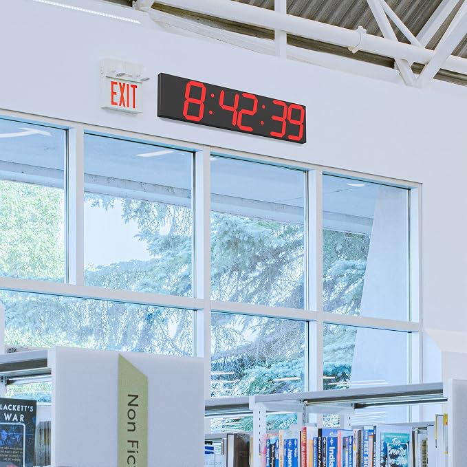 CHKOSDA Digital Wall Clock, Oversize Led Digital Clock Large Display
