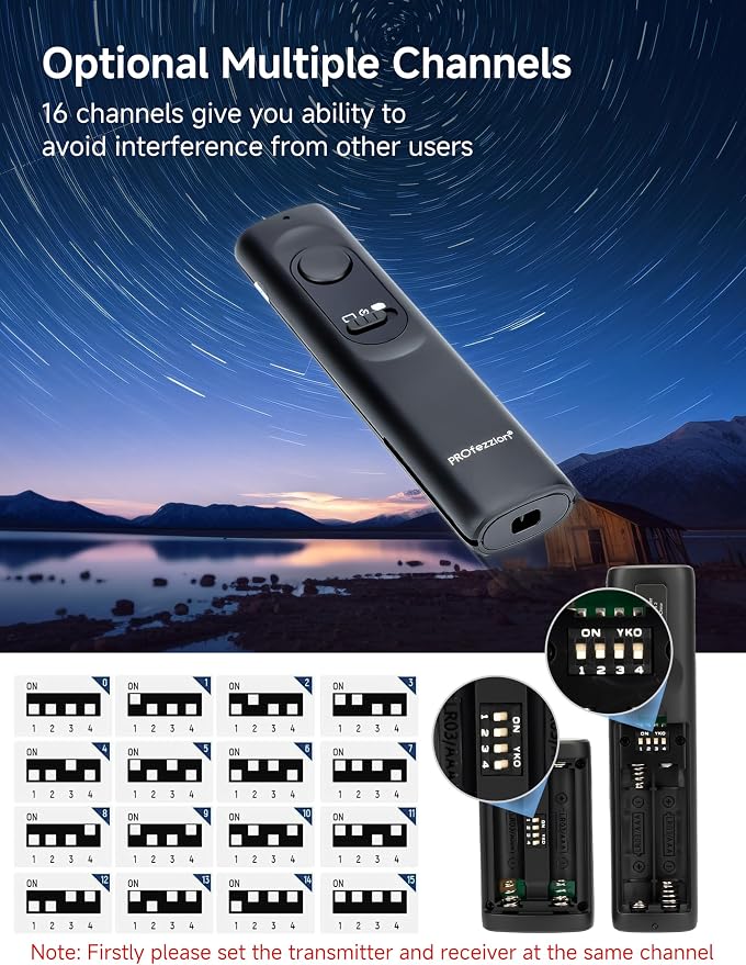 PROfezzion Wireless Shutter Release Remote Control Radio Control Shutter Release