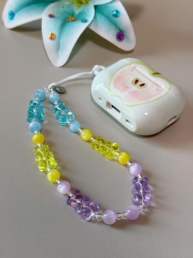 Drawwind Phone Charm Beaded Wristlet Strap Universal Cell Phone Lanyard Cute