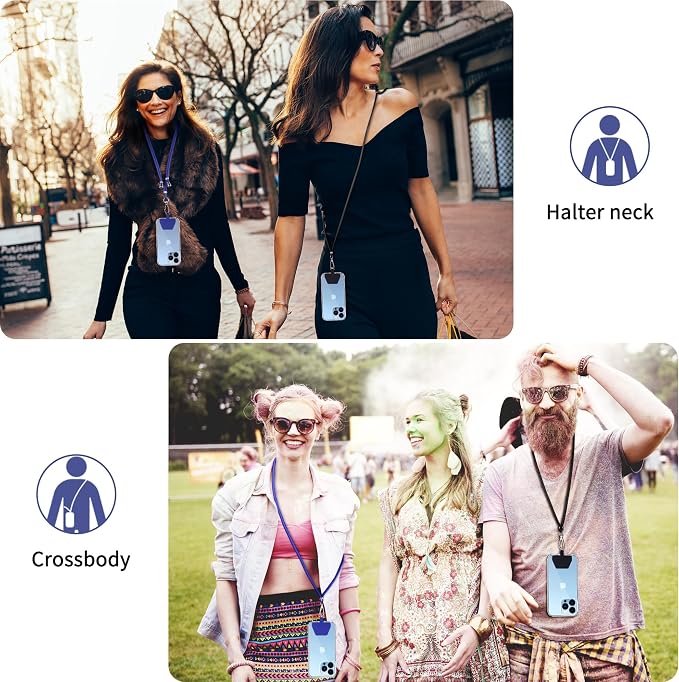 CACOE Phone Lanyard 2 Pcs-2 Pcs Adjustable Neck Strap, Universal Crossbody