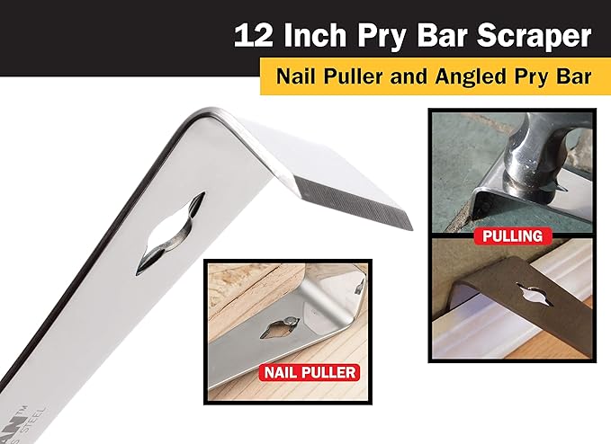 Titan 11511 12-Inch Stainless Steel Pry Bar Scraper