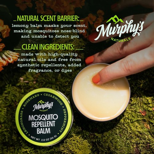 Murphy's Naturals Mosquito Repellent Balm - Plant-Based Formula with Cedarwood & Lemongrass | 0.75 oz