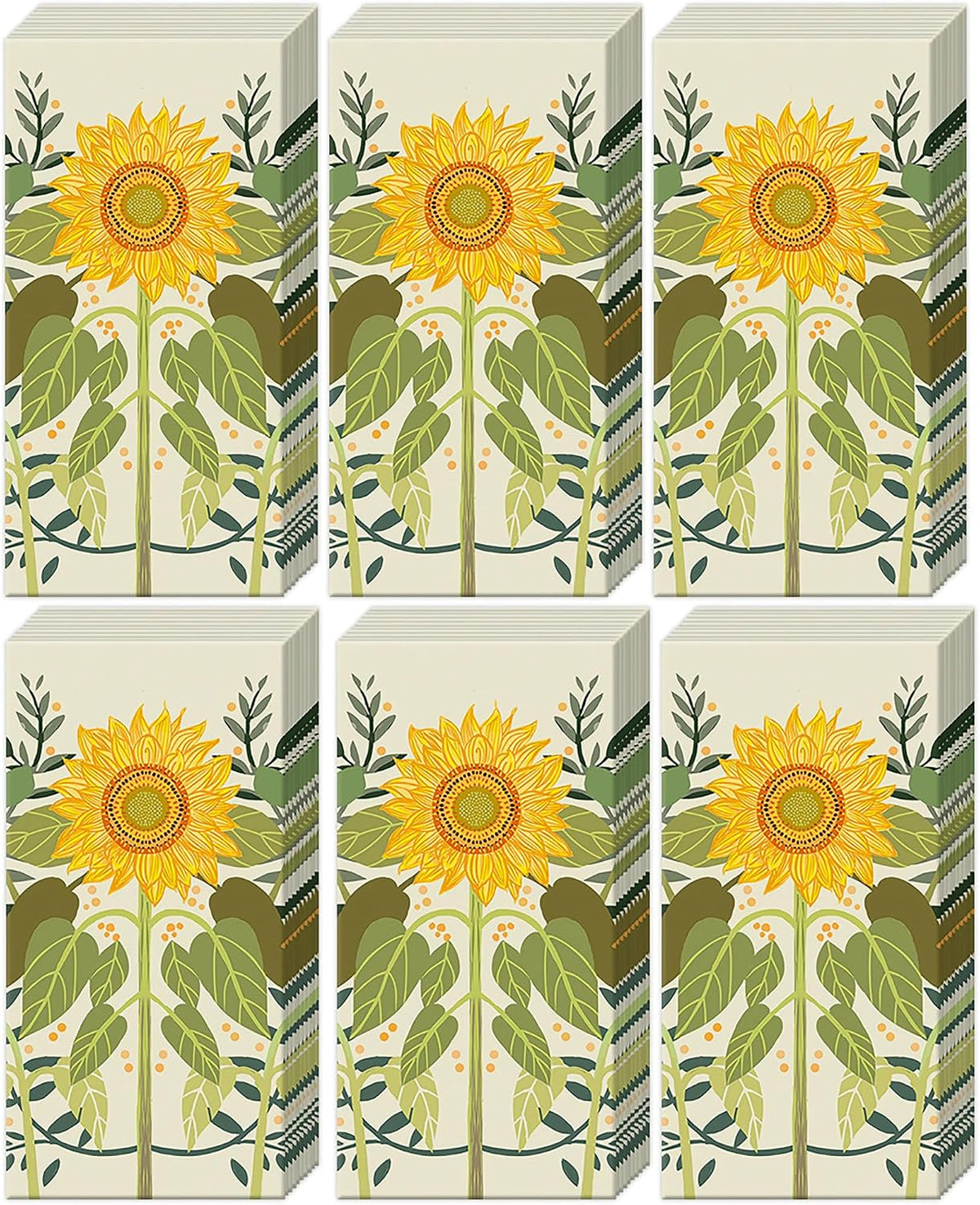Botanical Garden Pocket Tissues - 6 Pack (60 Total) - Decorative 4-Ply Floral, Facial, Portable Travel Size Packs for Purse and Car, Forget Me Nots by Boston International (Spring Blooms)