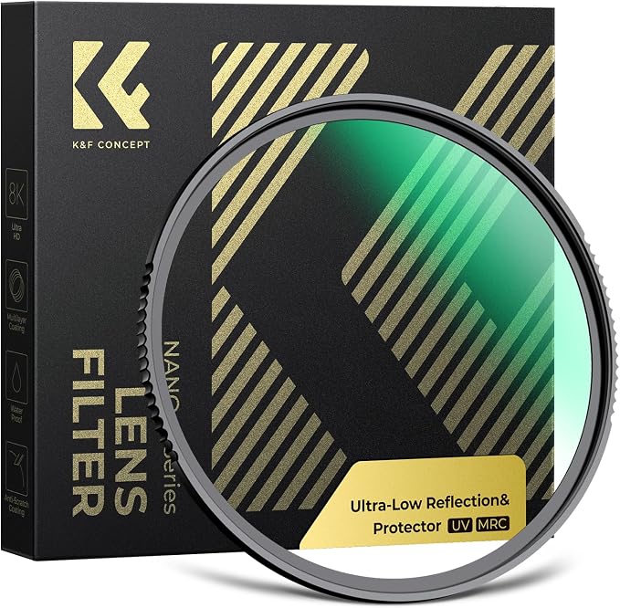 K&F CONCEPT 52mm Shockproof & Ultra Low Reflectivity MCUV Lens Protection Filter