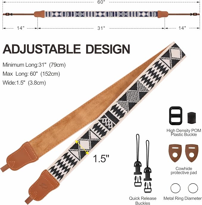 Padwa Lifestyle Diamonds Camera Strap