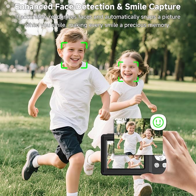 Digital Camera, 56MP 2.7K Dual-Screen Selfie Camera