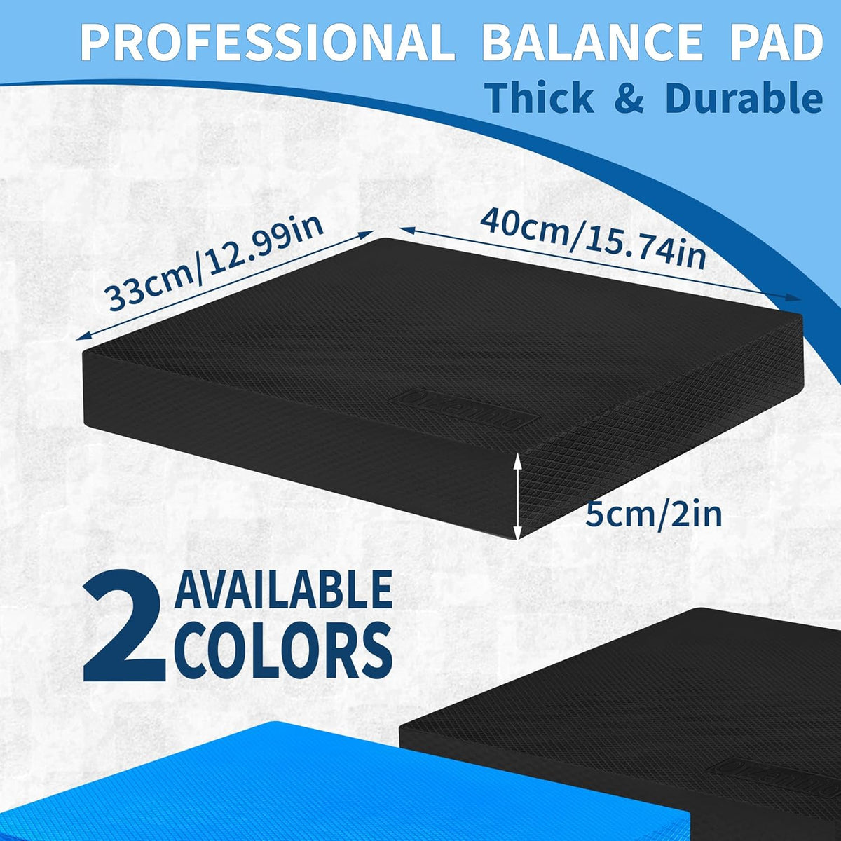 Skiennix Professional Foam Balance Pad - Large Stability Board for Physical Therapy & Rehabilitation