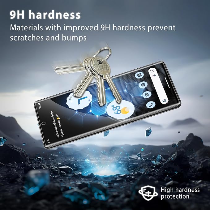 2 Pack for Google Pixel 7 Pro Screen Protector + 2 Pack Camera Lens Protector
