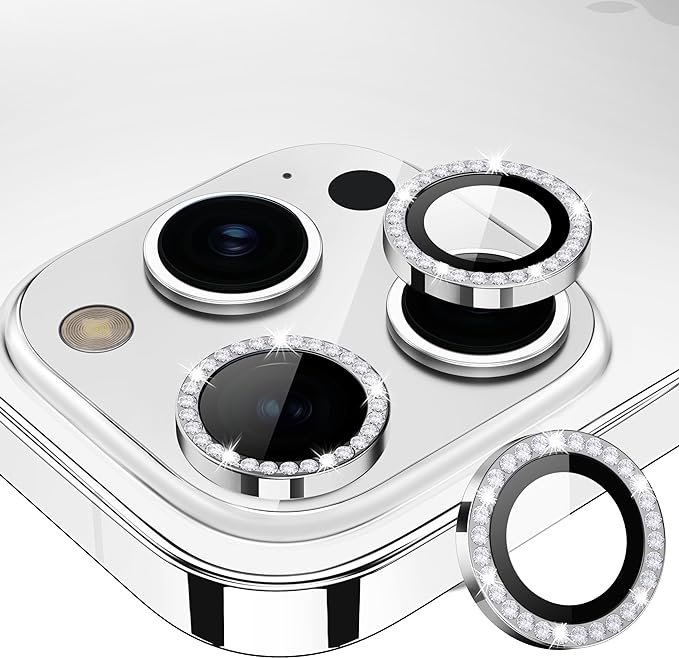 for iPhone 15 Pro/iPhone 15 Pro Max Camera Lens Protector Bling Individual