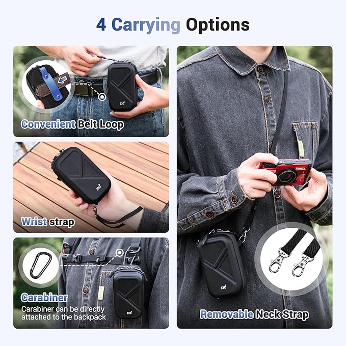 JJC Hard Camera Case Bag for Olympus Tough TG-7 TG-6 TG-5 Ricoh GR IV GR III GR