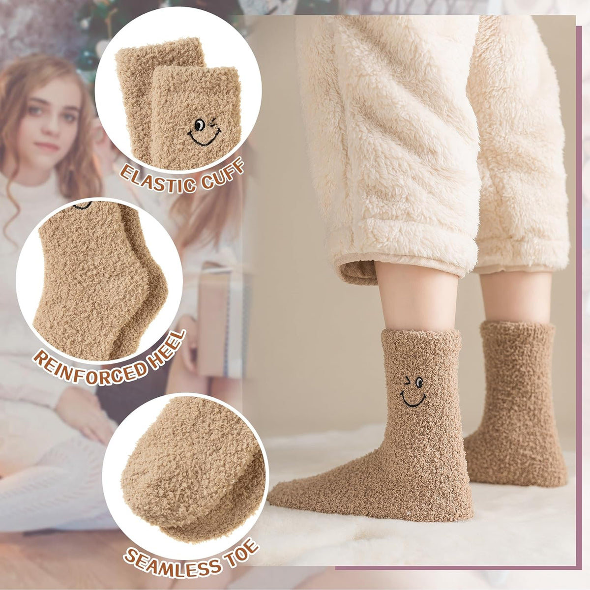 WEVIAS Women's Fuzzy Socks - Cozy Plush Winter Slippers for Ultimate Comfort | Soft Fleece Design