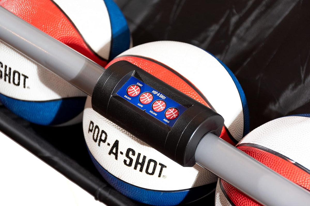 Pop-A-Shot - Dual Shot Arcade Basketball Game | 10 Game Modes & Paddle Scoring | Foldable Design for Easy Storage