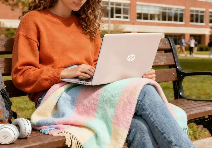 HP 14 Essential Laptop Computer, 2026 Edition, 4GB DDR5 RAM, 128GB SSD, Intel N150 CPU, Long Battery Life, 1TB Cloud Storage, Windows 11 with Microsoft 365