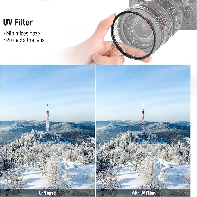 NEEWER 67mm UV/CPL/ND Lens Filter Kit, UV Protection + Circular Polarizing +