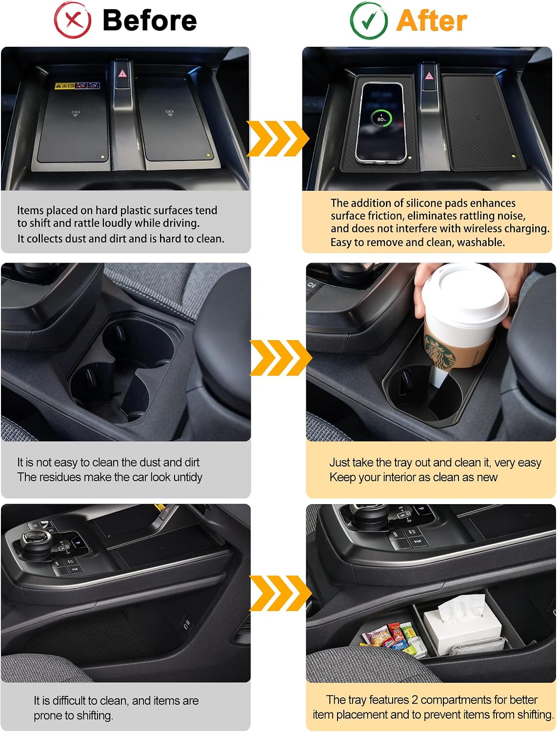 for 2026 Toyota bZ bZ4X Center Console Organizer Cup Holder