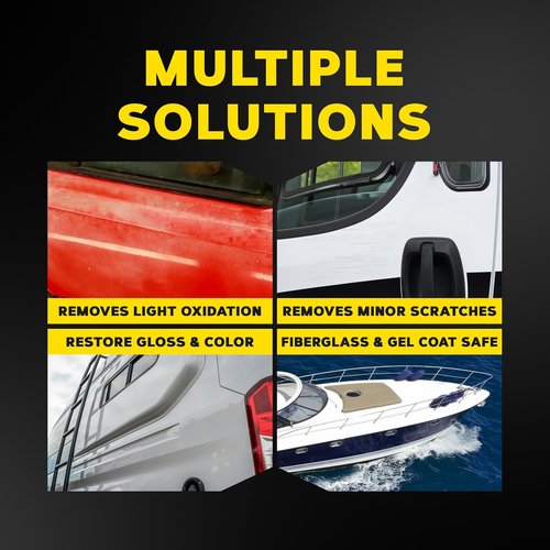 Meguiar's M5001 Marine/RV One Step Cleaner Wax - Easy Marine Wax for Boats & RVs, 1 Gallon