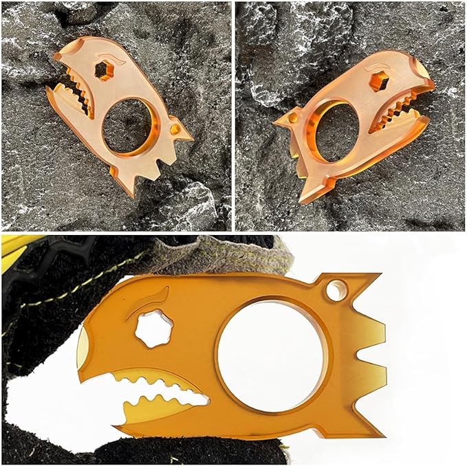 EDC Pry Bar with Bottle Opener Wrench Titanium Prybar Multi Tool, Keychain Multitool Tool, Pocket Crowbar for Outdoor Camping Hiking Fishing (PEI)