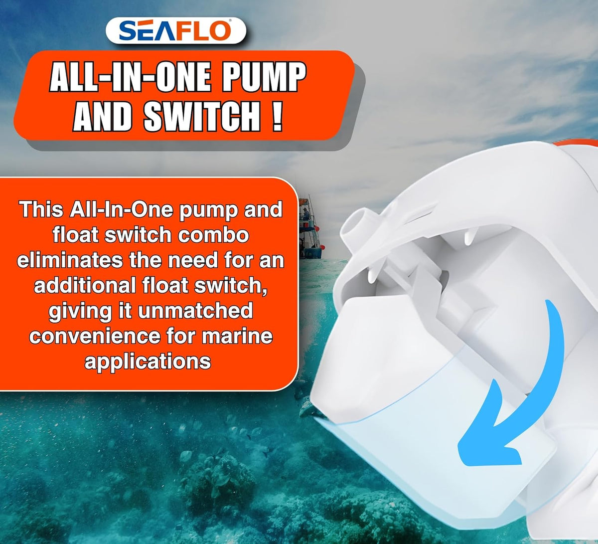 Seaflo 12V 750GPH Automatic Electric Bilge Pump - Efficient Water Removal Solution